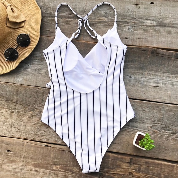 🎉HP🎉 NATALIA Stripe Side Tie Monokini - Picture 6 of 8